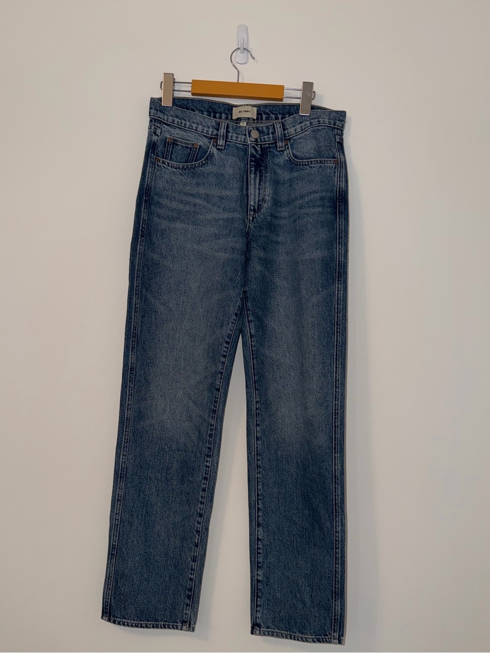 DL1961‎ High-Rise Straight Cigarette Jeans costal blue 26 feminine quiet luxury - Picture 2 of 9